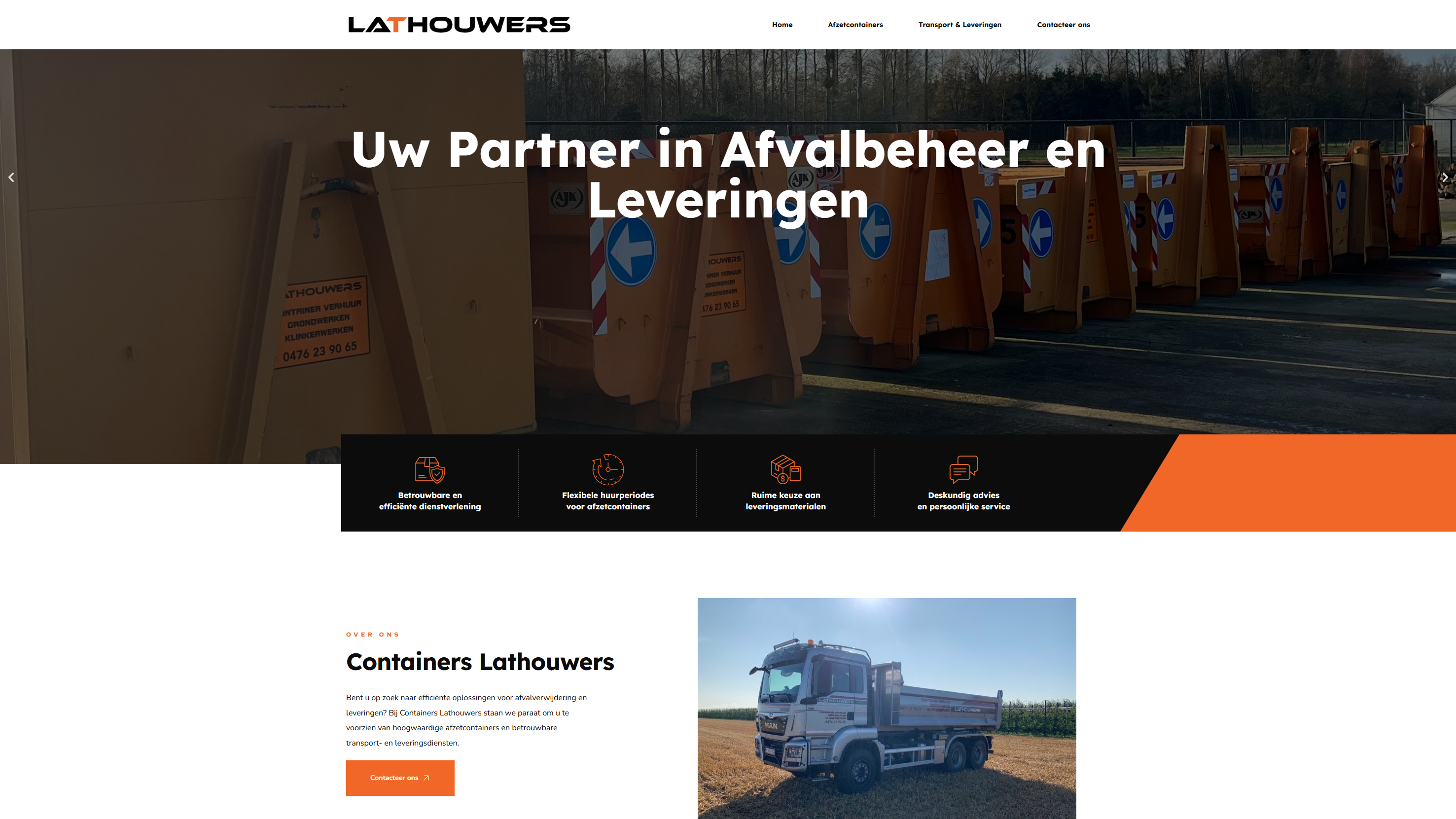 Containers Lathouwers website